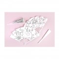 귀여운 밑그림 종이 부채 디자인랜덤 접이식 부채 여름 미술 방과후 만들기 어린이집 합죽선