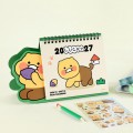카카오 2027 춘식이 형태 탁상 캘린더 그린 신학기 학교 달력 다이어리 선물